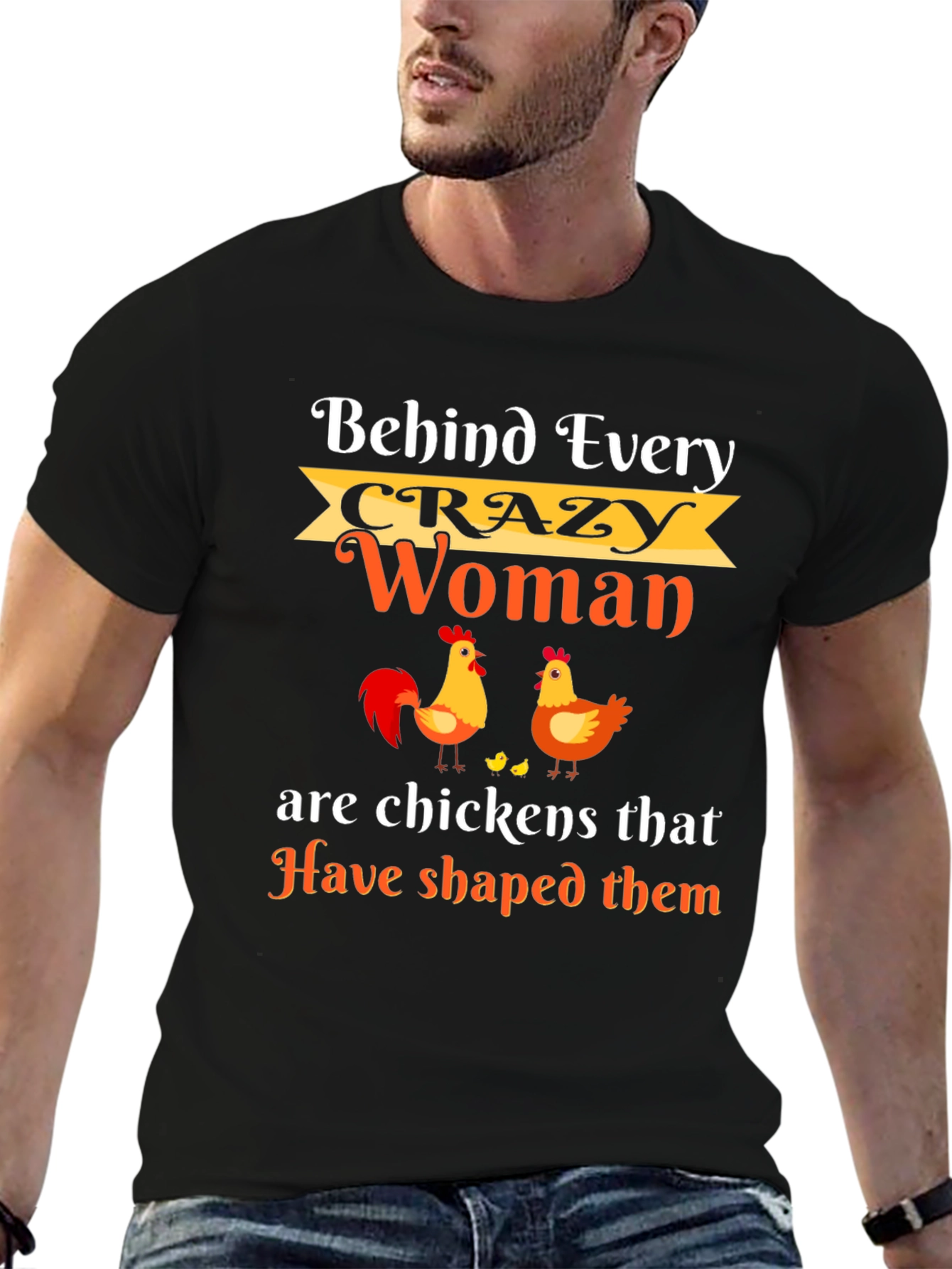 Crazy Woman Chicken T-Shirt