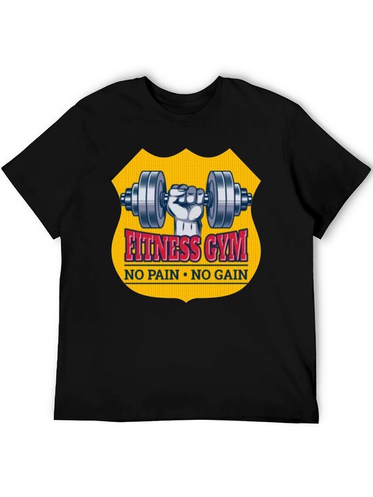 Fitness Gym No Pain No Gain Graphic T-Shirt
