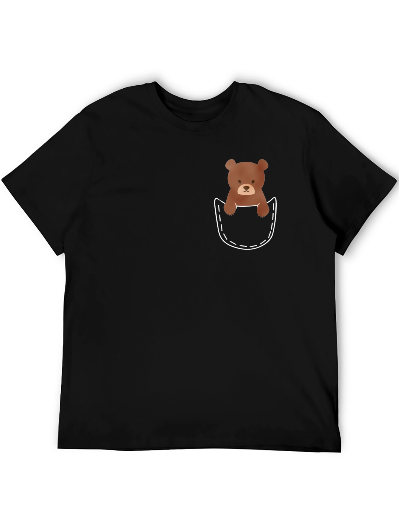Bear Pocket T-Shirt - Cute Graphic Tee