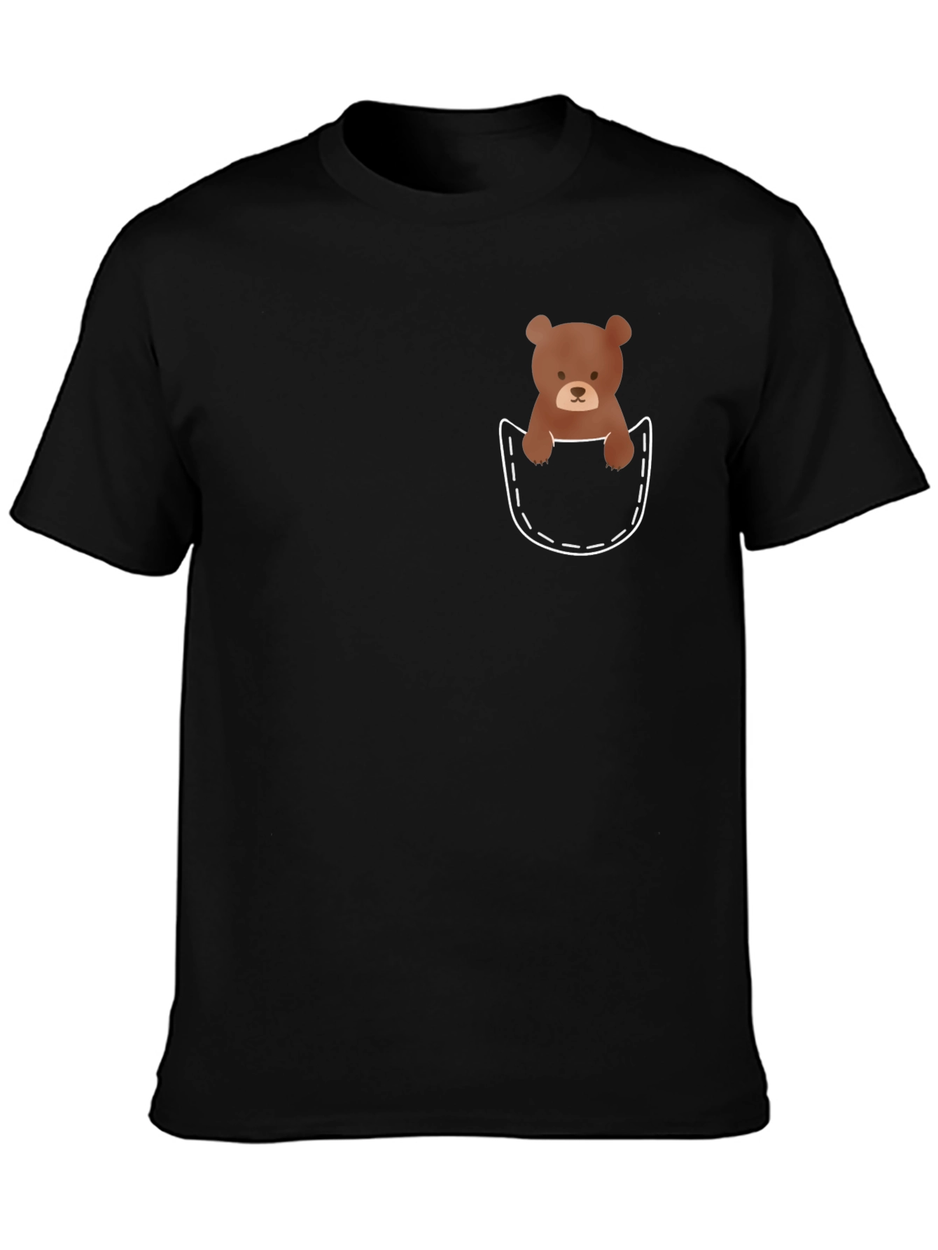 Bear Pocket T-Shirt - Cute Graphic Tee