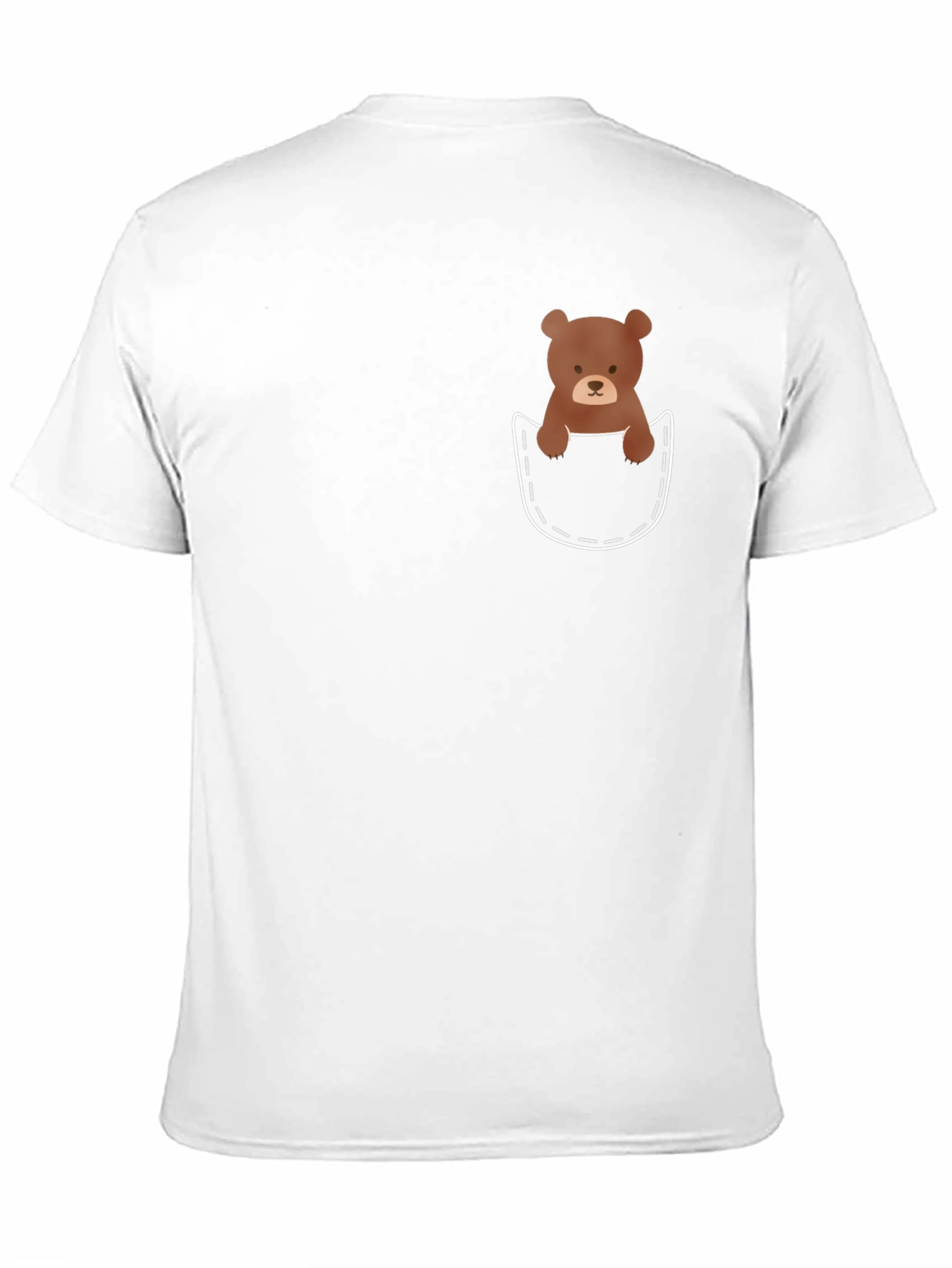 Bear Pocket T-Shirt - Cute Graphic Tee