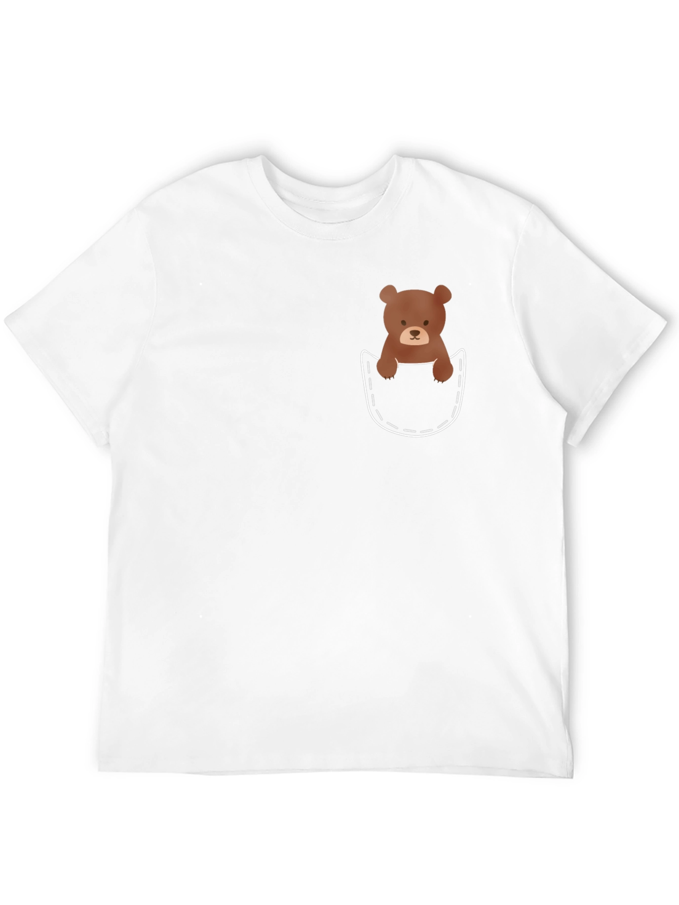 Bear Pocket T-Shirt - Cute Graphic Tee