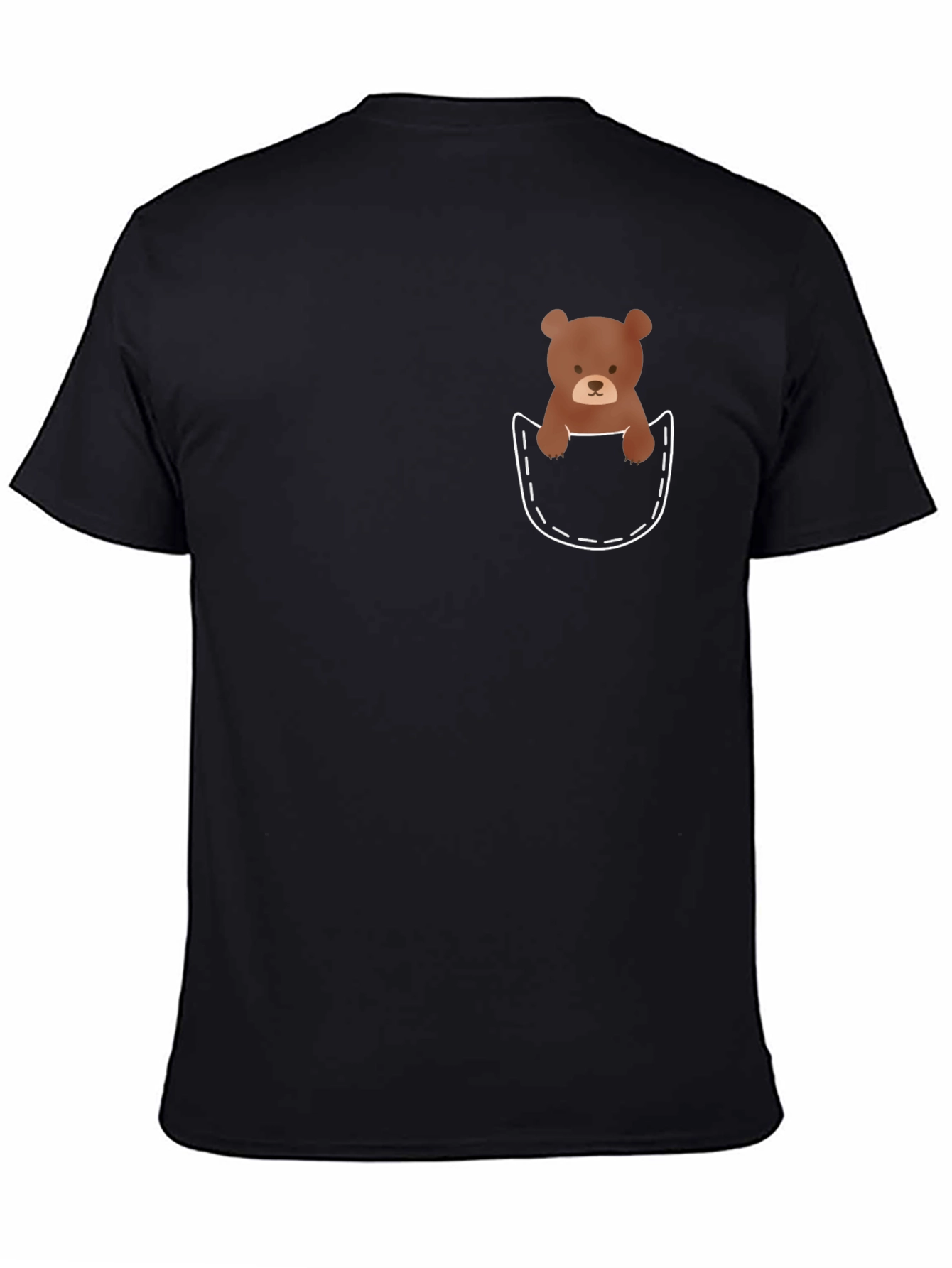 Bear Pocket T-Shirt - Cute Graphic Tee