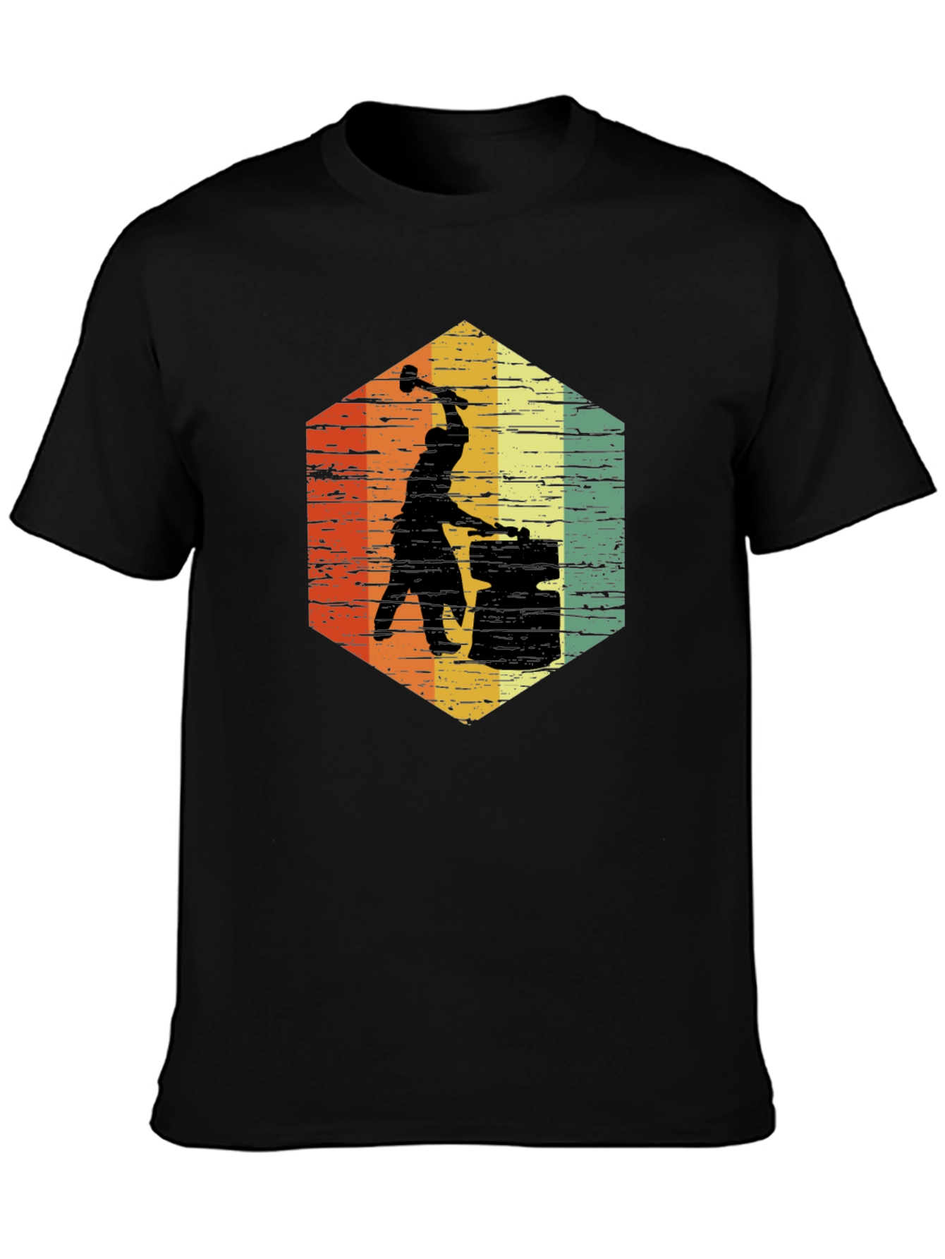 Blacksmith T-Shirt Retro Hexagon Graphic Tee