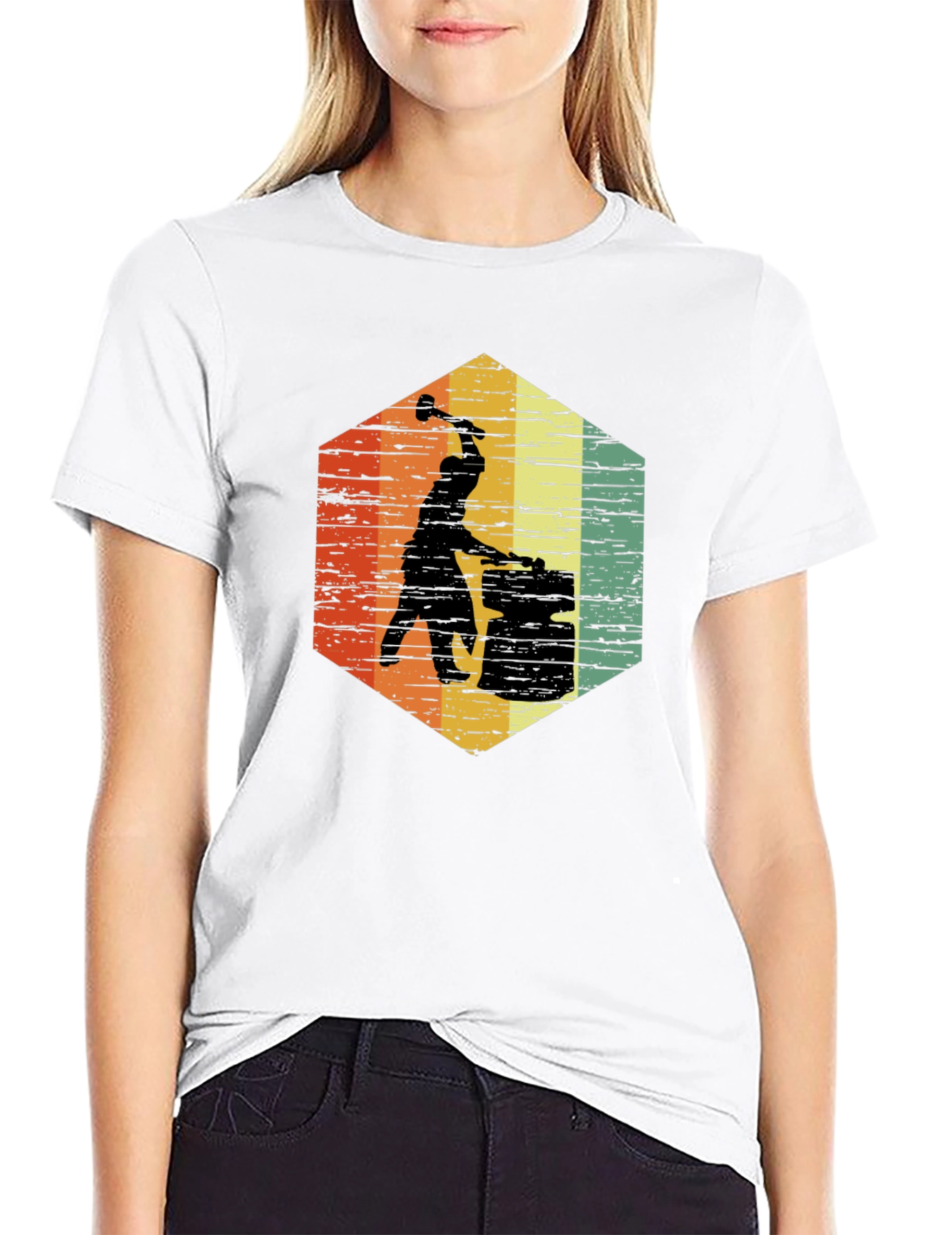 Blacksmith T-Shirt Retro Hexagon Graphic Tee