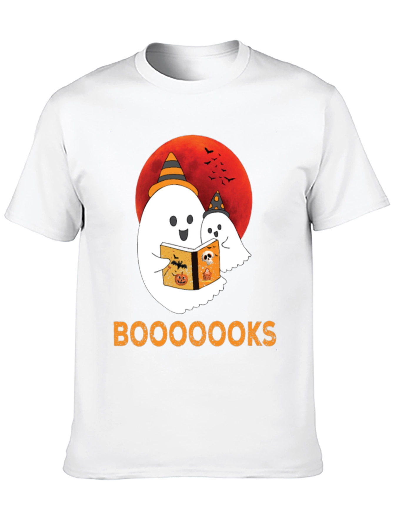 Halloween Ghost Reading Book T-Shirt