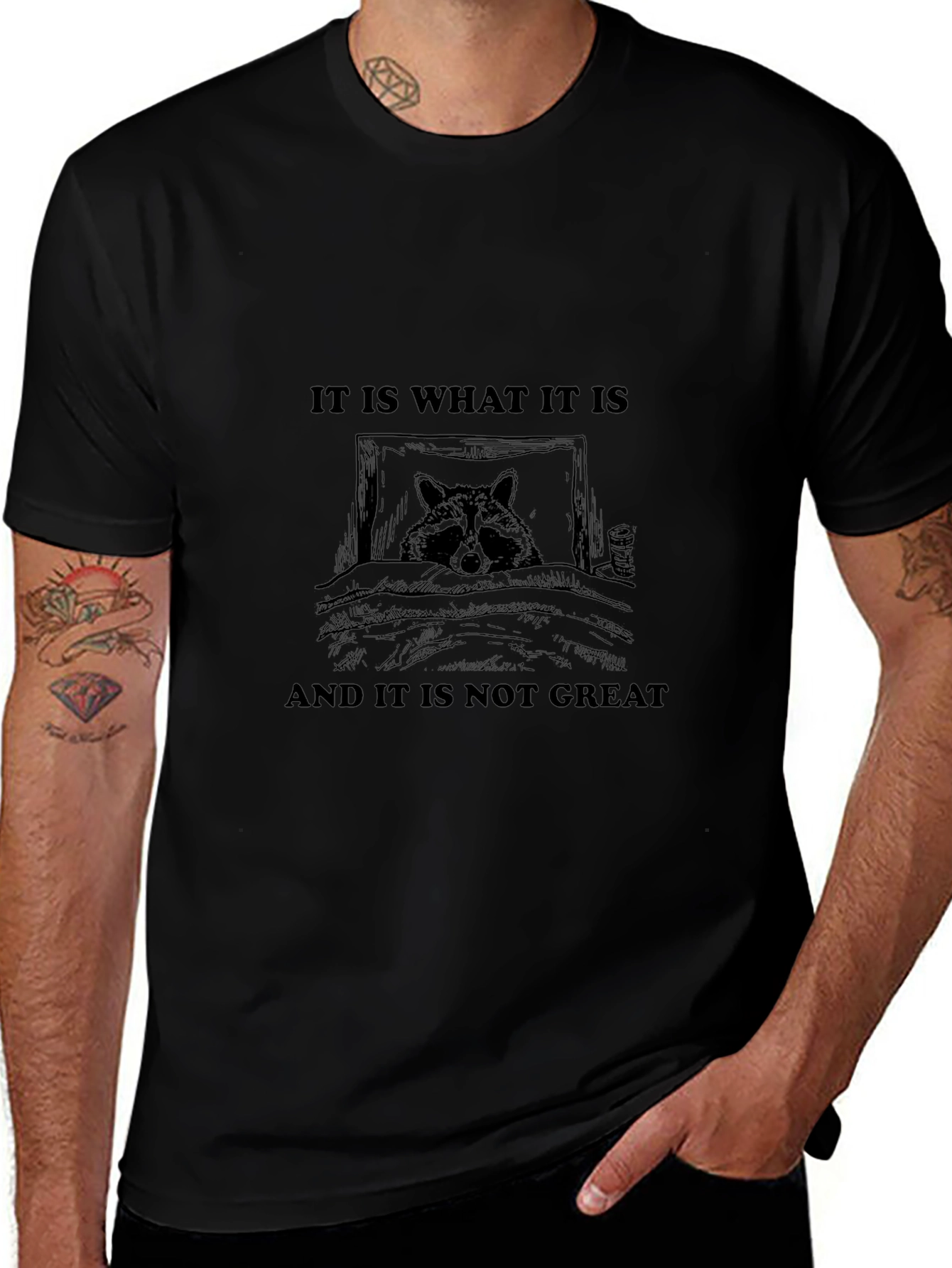 Raccoon It Is What It Is Graphic Tee
