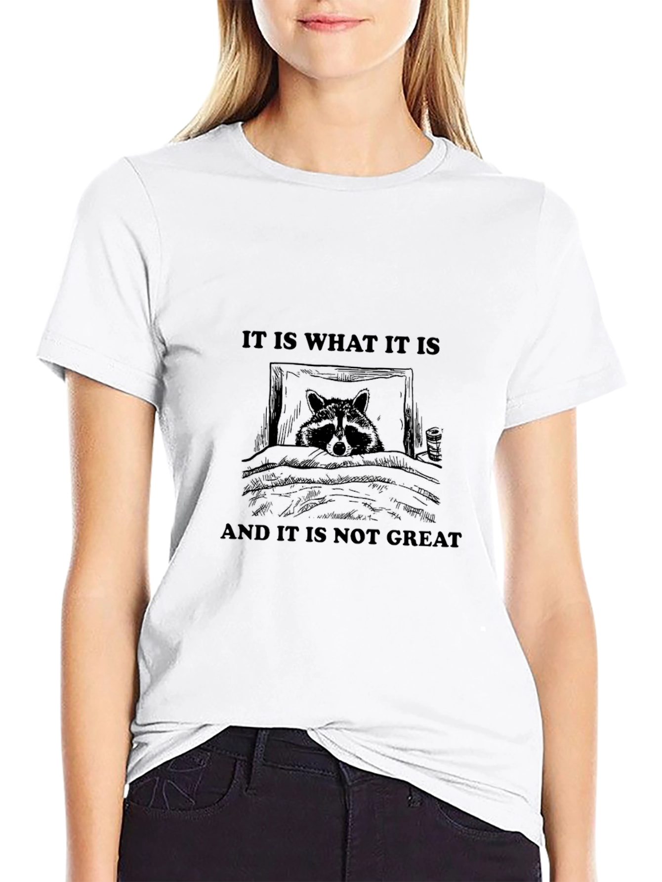 Raccoon It Is What It Is Graphic Tee
