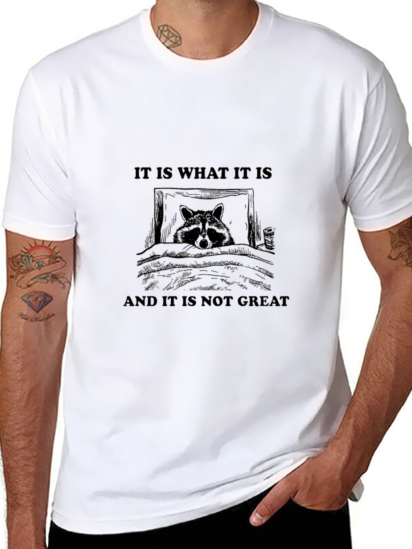 Raccoon It Is What It Is Graphic Tee