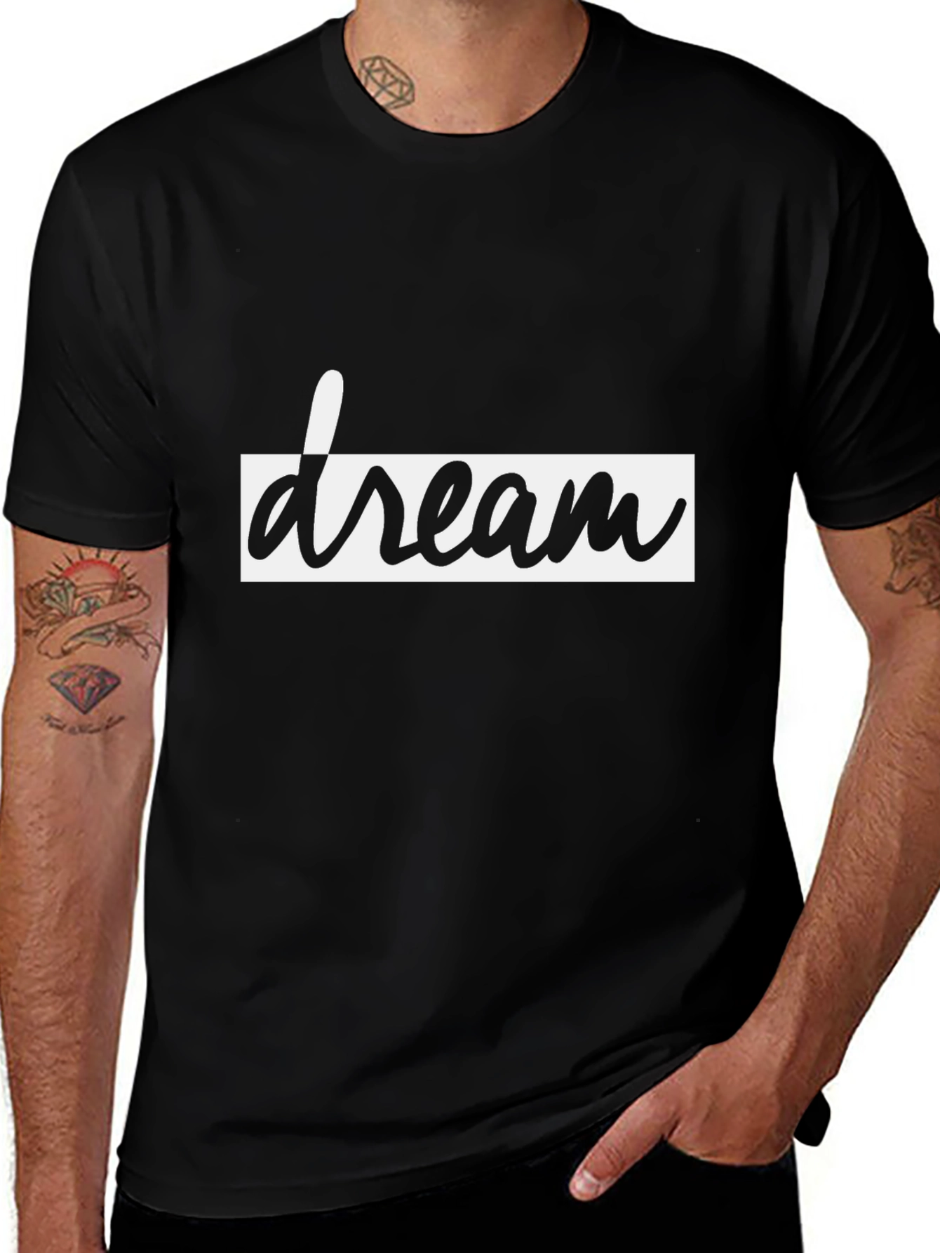 Dream T-Shirt - Black Crew Neck Tee