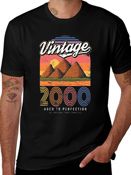 Vintage 2000 Aged To Perfection Graphic T-Shirt