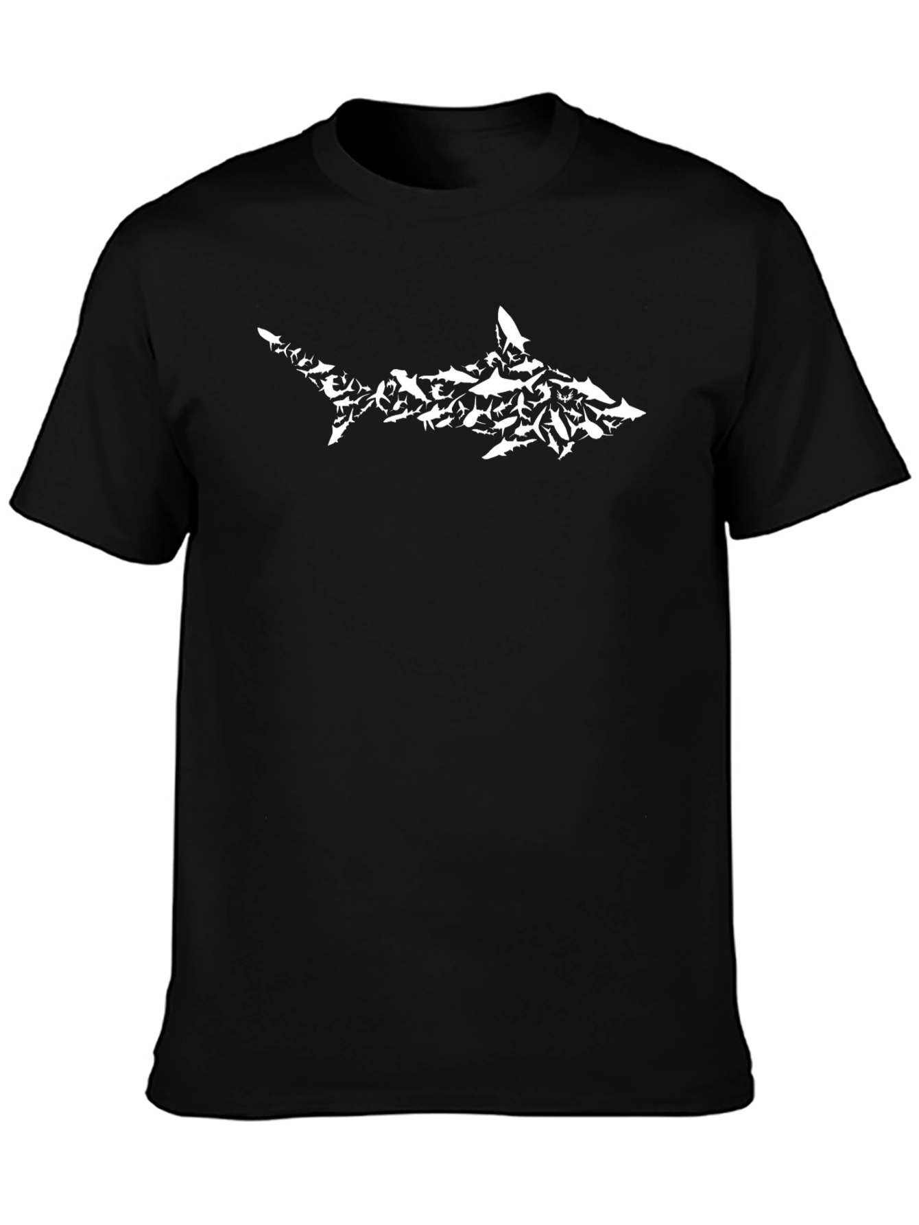 Shark Graphic Mens Black T-Shirt