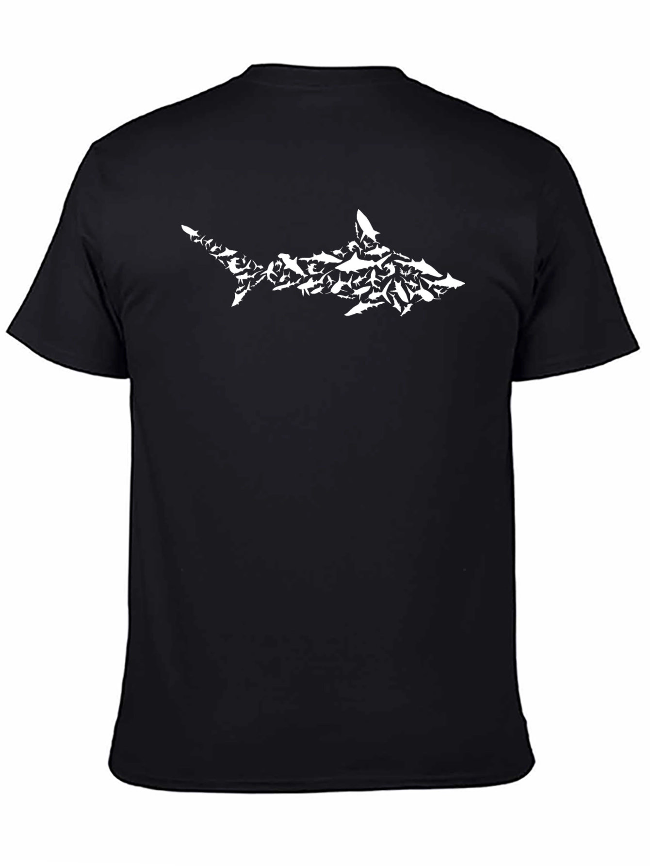 Shark Graphic Mens Black T-Shirt