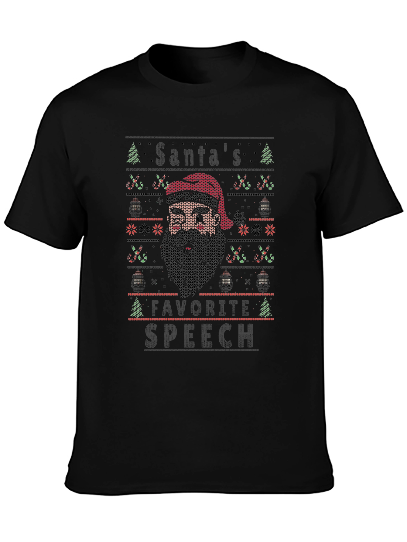Santas Favorite Speech Ugly Christmas T-Shirt