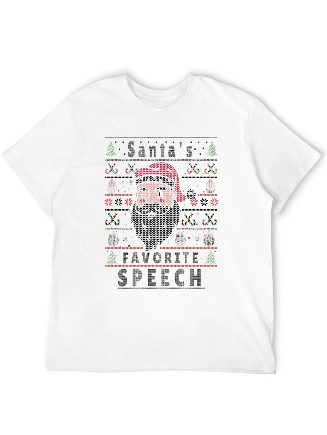 Santas Favorite Speech Ugly Christmas T-Shirt