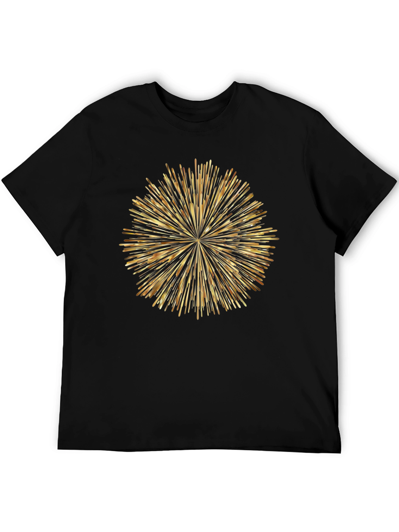 Gold Burst Graphic Black T-Shirt