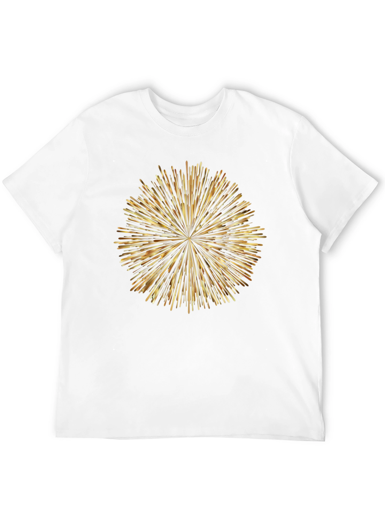 Gold Burst Graphic Black T-Shirt