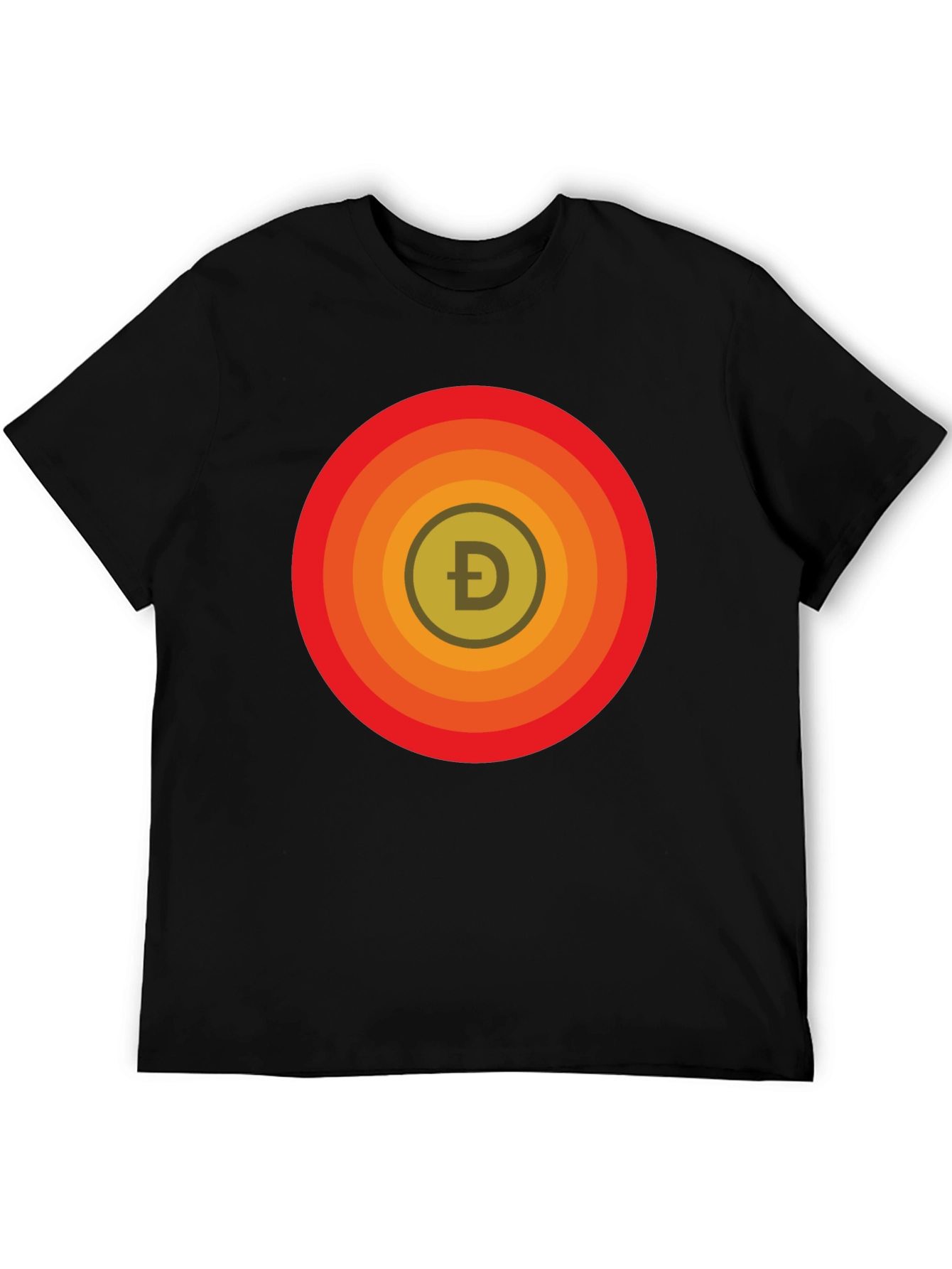 DogeCoin Retro Circle T-Shirt - Modern Crypto Style