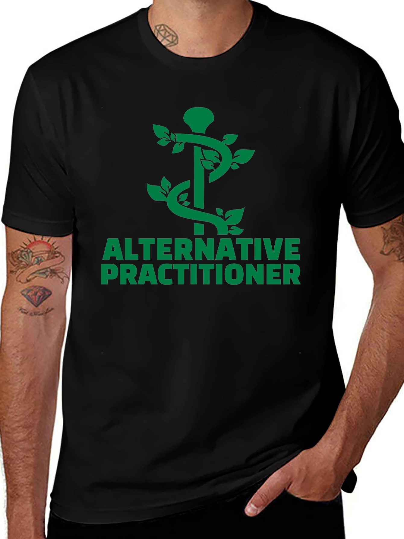 Alternative Practitioner Tee - Black Cotton Blend