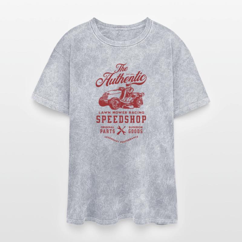 Lawnmower Racing - Authentic Speed - Vintage - Red