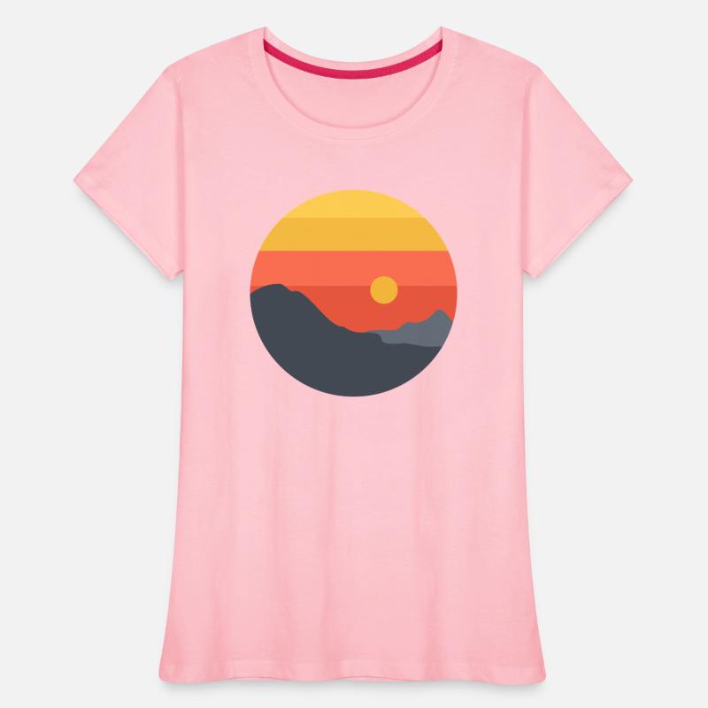 Layered Sunset Horizon - Minimal Landscape Art
