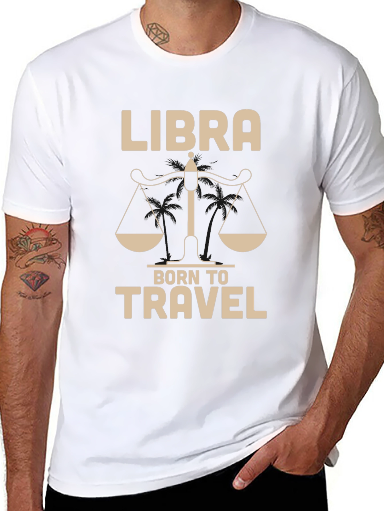 Libra Born to Travel Graphic T-Shirt