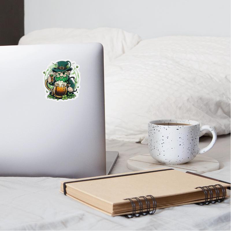 leprechaun drink beer vector