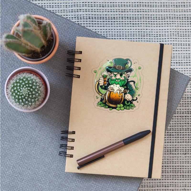 leprechaun drink beer vector