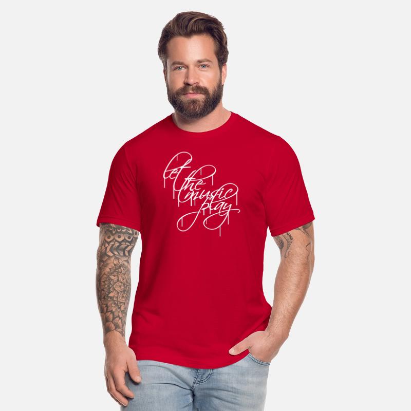 Let The Muscic Play Graffiti Spray Drop Text Quote