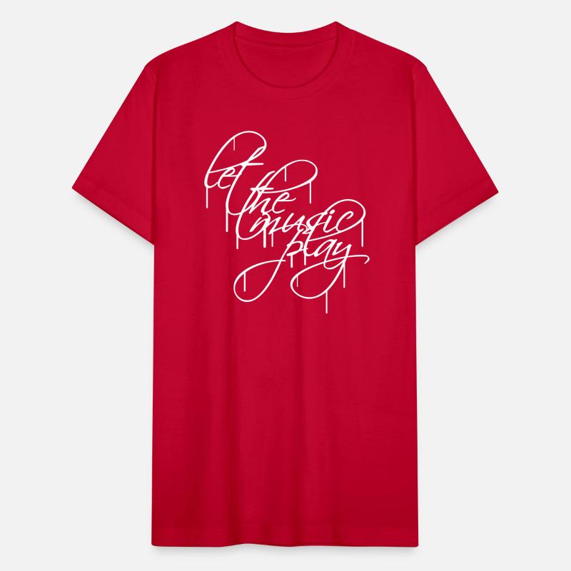 Let The Muscic Play Graffiti Spray Drop Text Quote