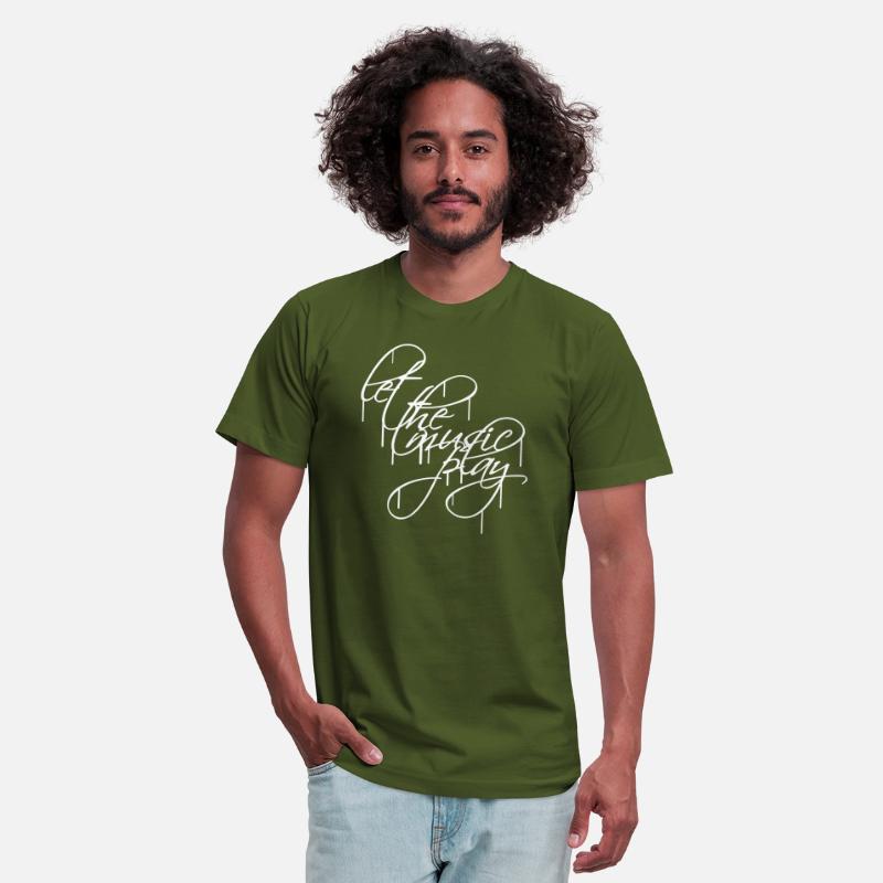 Let The Muscic Play Graffiti Spray Drop Text Quote