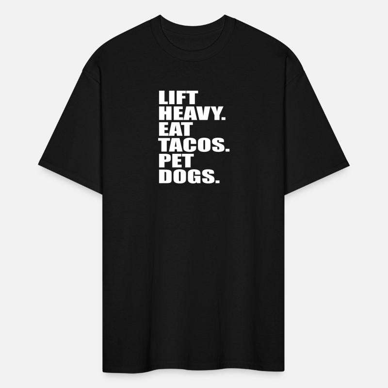Lift Heavy Eat Tacos Pet Dogs Vintage