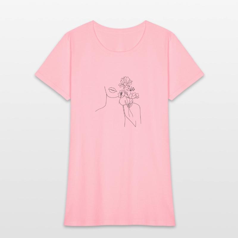 line draw abstract woman