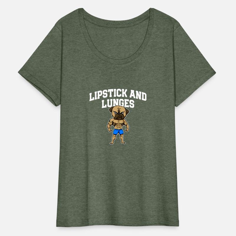 Lipstick and Lunges Funny Workout Humor Gym