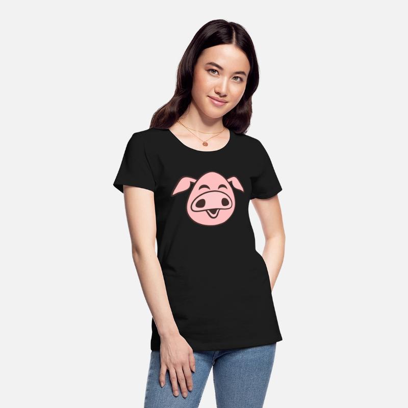 Little cute piggy face comic pig piglet animal