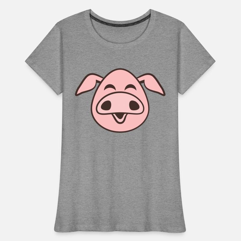 Little cute piggy face comic pig piglet animal