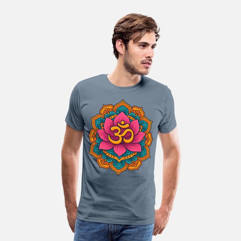 Lotus Mandala with Om Symbol – Colorful Art