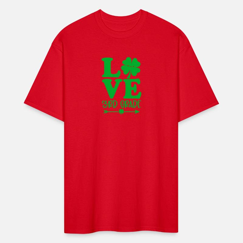 Love St Patrick'S Day Shamrock 3Rd Grade Teacher L