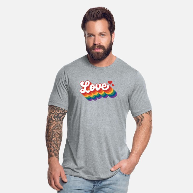 Love with hearts Pride Rainbow Flag