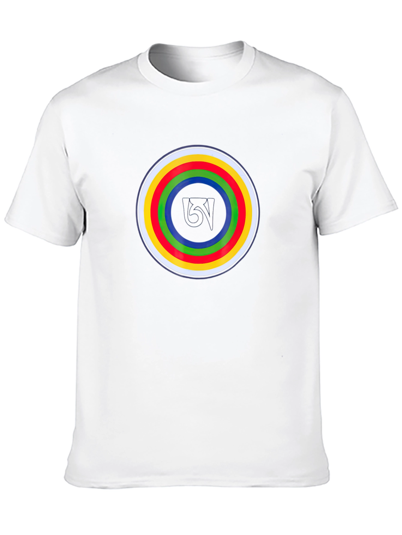 Black Tee with Tibetan Symbol Circle