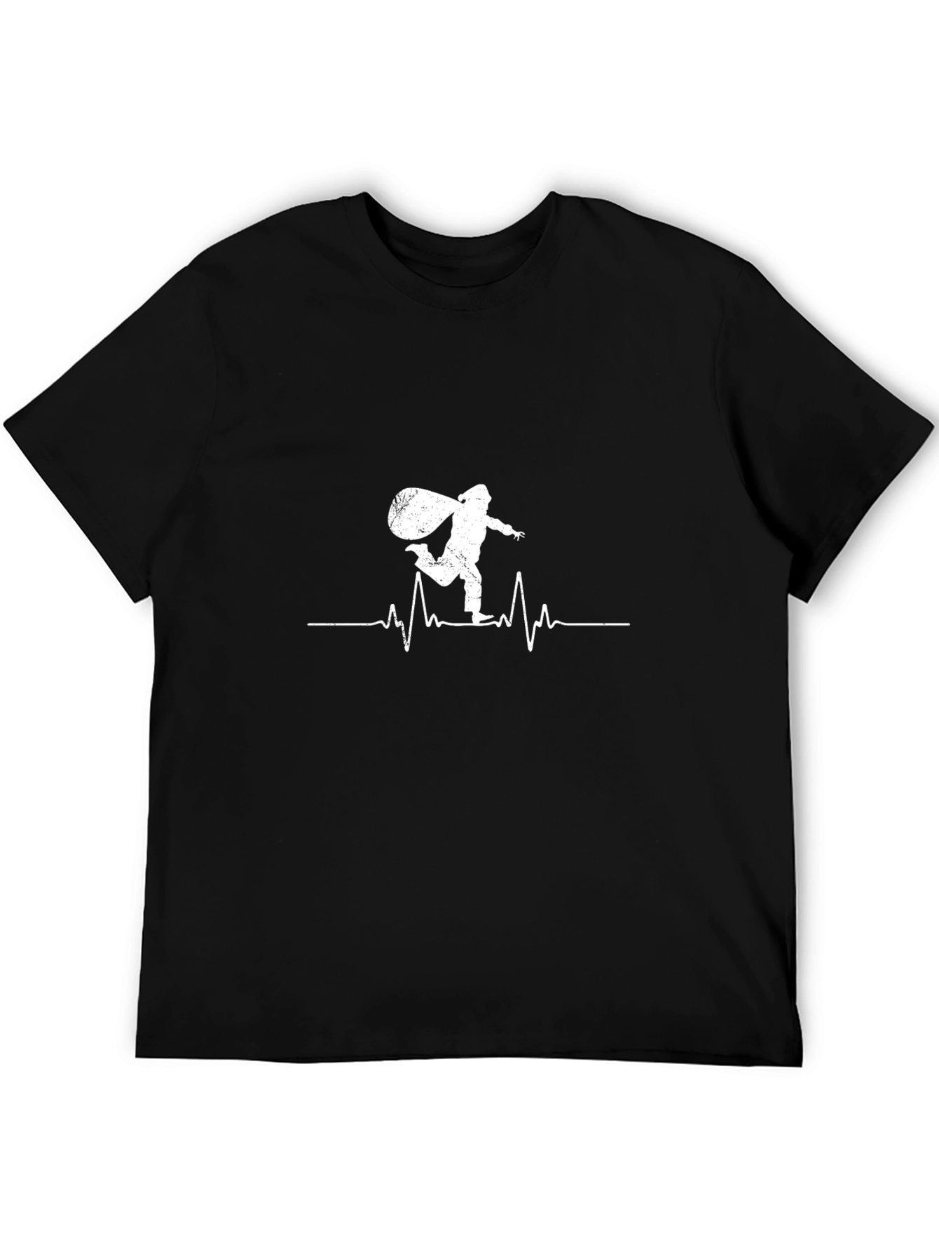 Santa Heartbeat T-Shirt - Festive Holiday Apparel