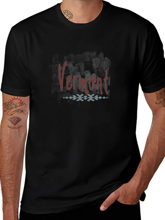 Vermont Graphic T-Shirt - Casual Black Tee