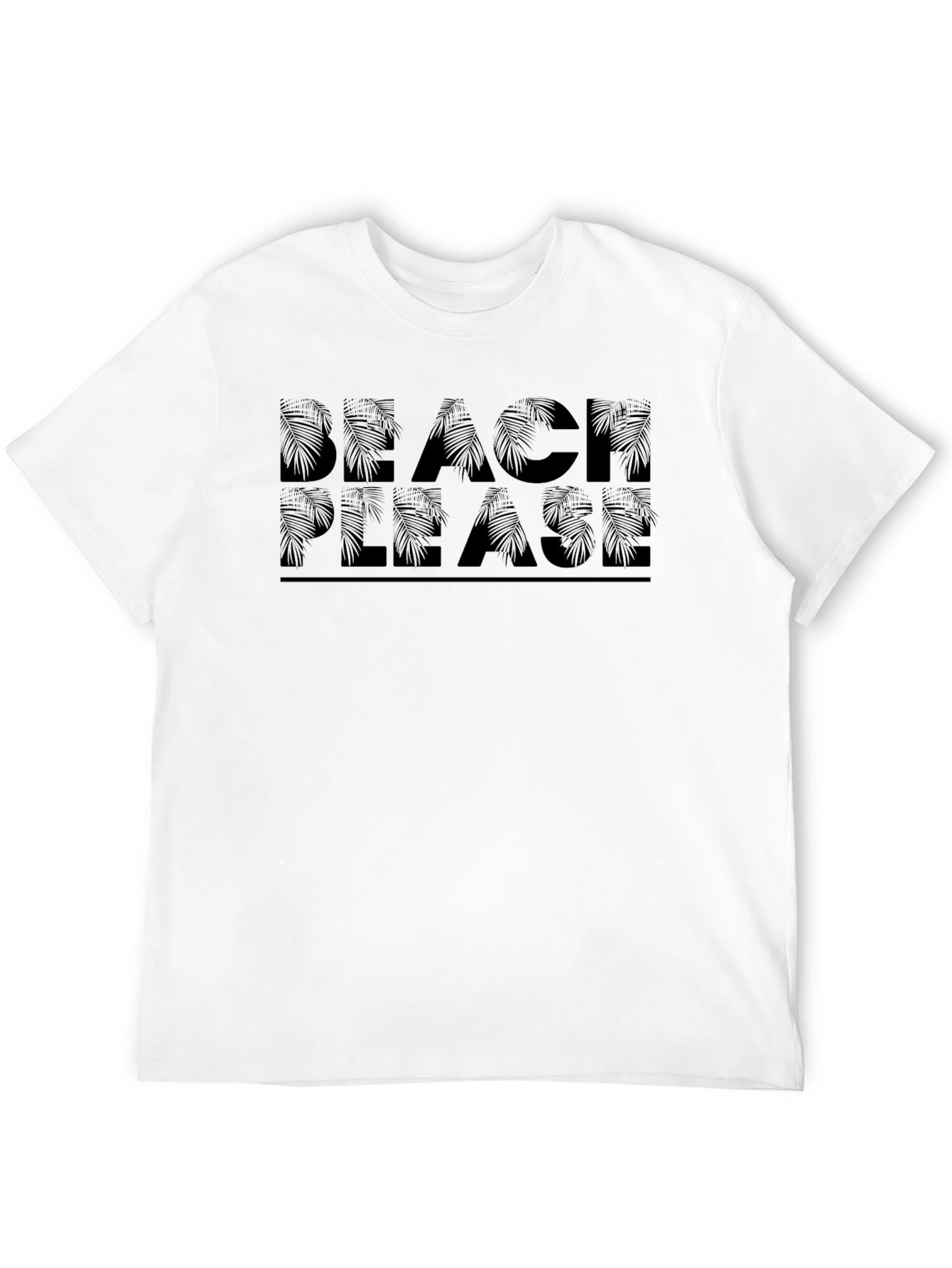 Beach Please Graphic Tee - Black T-Shirt
