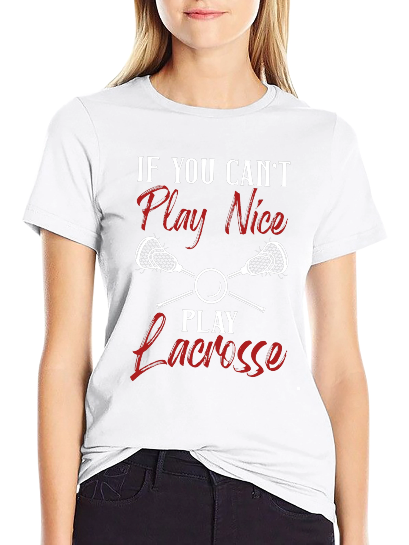 Lacrosse T-Shirt - Play Nice or Play Lacrosse!