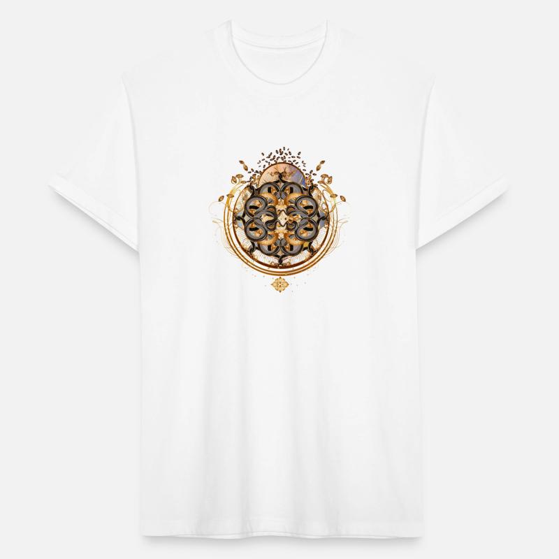 magic amulet with golden snakes symbol