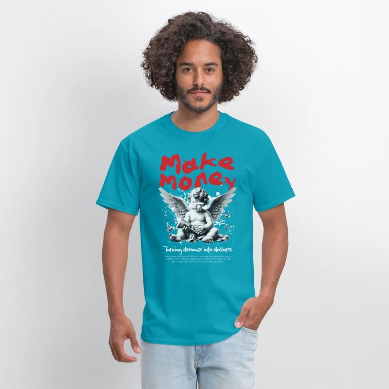 Make Money Angel Shirt, Divine Drip Streetwear Tee