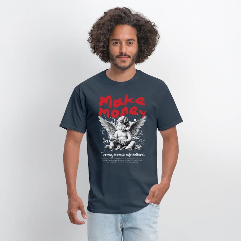 Make Money Angel Shirt, Divine Drip Streetwear Tee