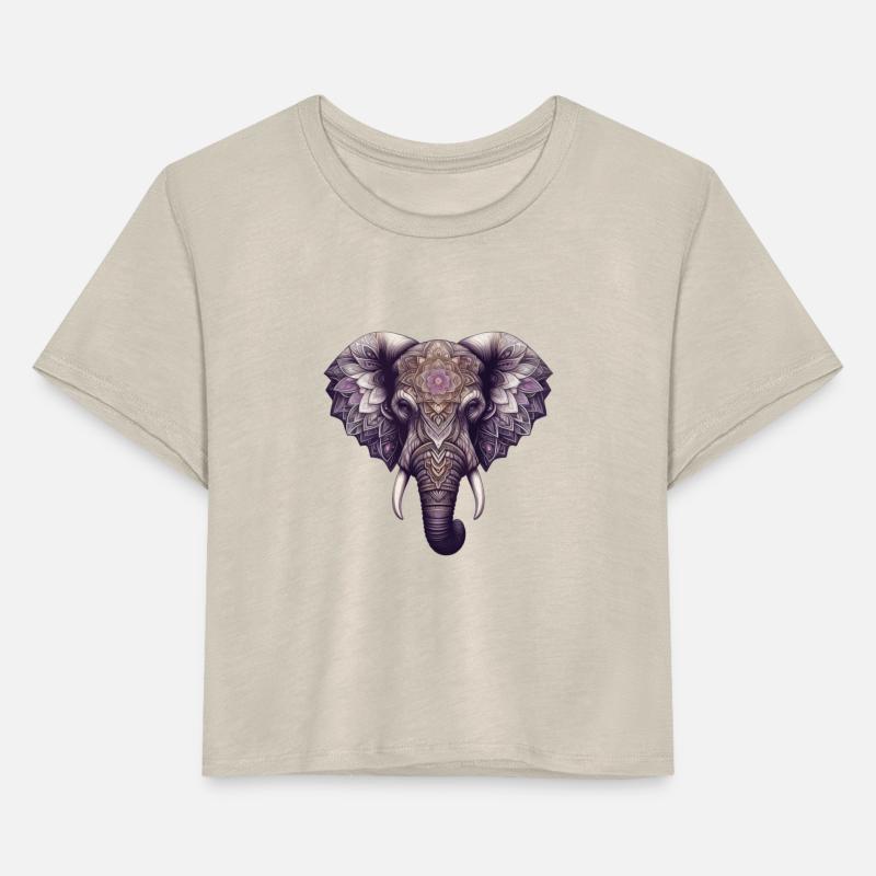 Mandala Pesign Purple Elephant Oil Painting