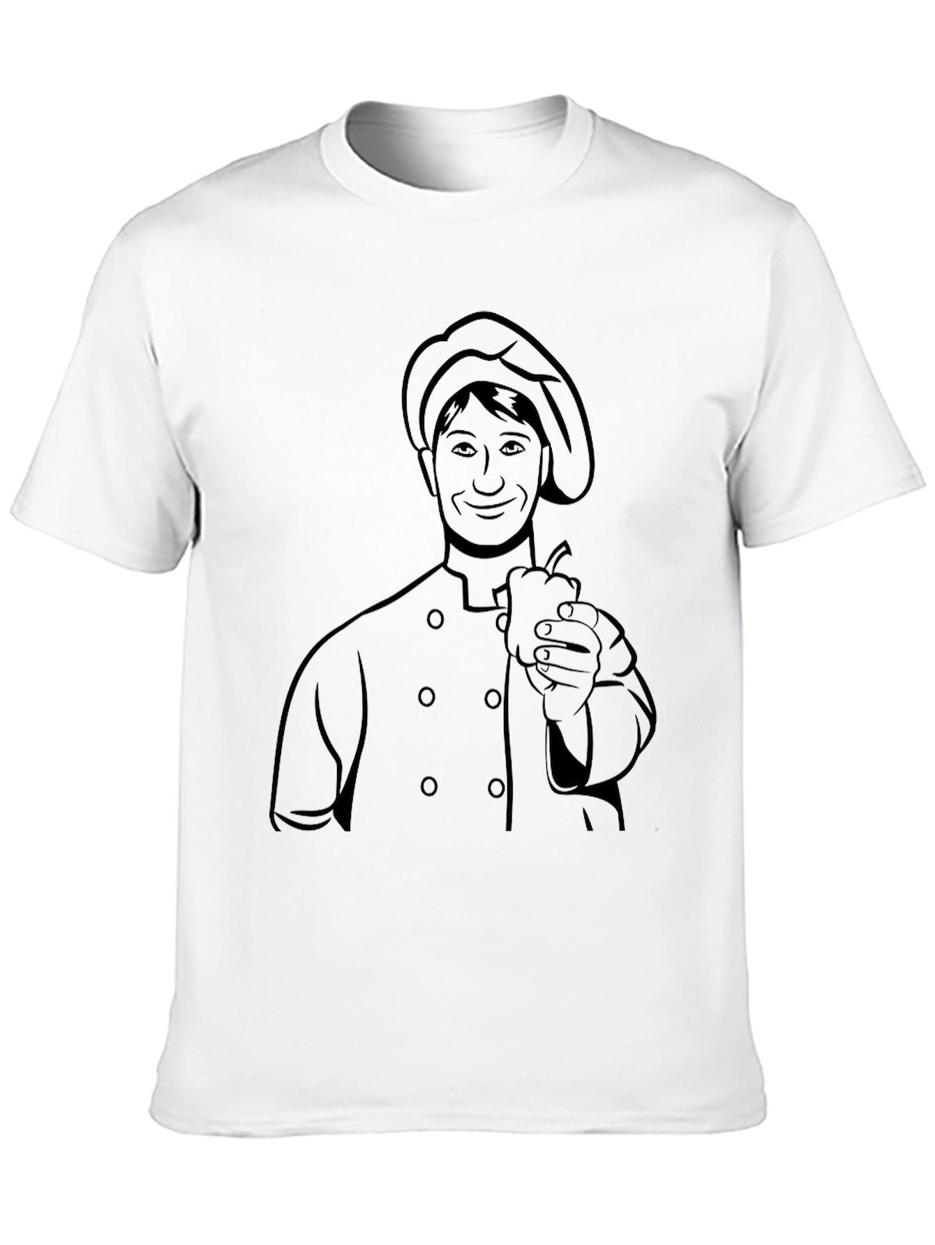 Chef Graphic Tee - Black Crew Neck T-Shirt