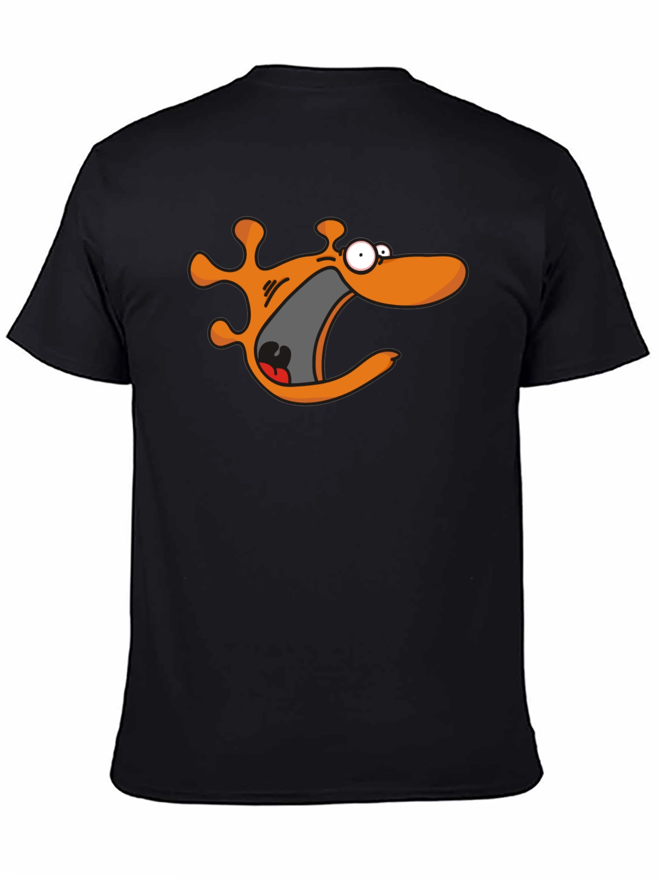 Cartoon Monster Black T-Shirt